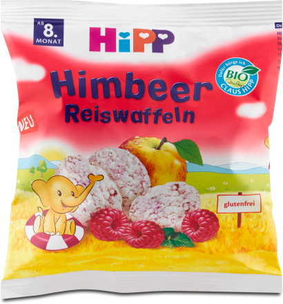 Hipp Reiswaffeln Himbeer, 30 g | dm.at