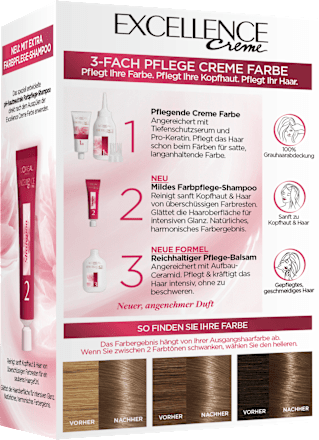 Excellence Creme 3 Fach Pflege Creme Farbe Nr 7 1 Mittelaschblond 1 St Dm At