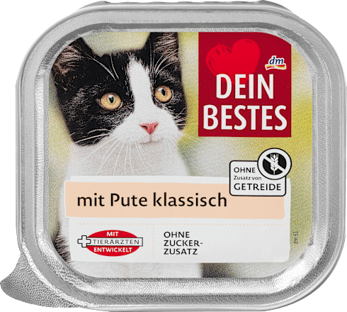 Dein Bestes Nassfutter Fur Katzen Mit Pute 100 G Dauerhaft Gunstig Online Kaufen Dm De
