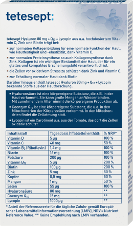 Tetesept Hyaluron Q10 Lycopin 30st 8 46 G Dauerhaft Gunstig Online Kaufen Dm De