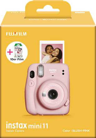 Fuji Instax Mini 11 Kamera Blush Pink 10er Instax Mini Film 1 St Dauerhaft Gunstig Online Kaufen Dm De