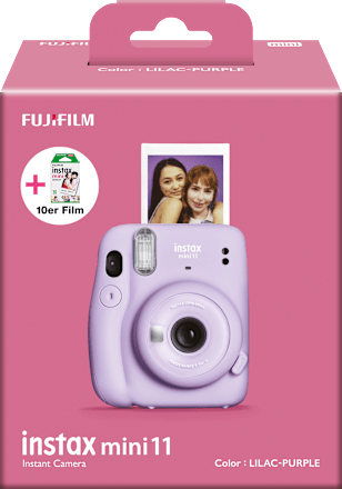 Fuji Instax Mini 11 Kamera Lilac Purple 10er Instax Mini Film 1 St Dauerhaft Gunstig Online Kaufen Dm De