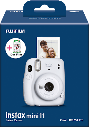 Fuji Instax Mini 11 Kamera Ice White 10er Instax Mini Film 1 St Dauerhaft Gunstig Online Kaufen Dm De