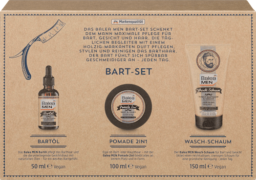 geschenkset bartol 50ml pomade 100ml waschschaum 150ml 1 satz