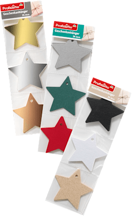 Profissimo Geschenkanhanger Stern 24 St Dauerhaft Gunstig Online Kaufen Dm De