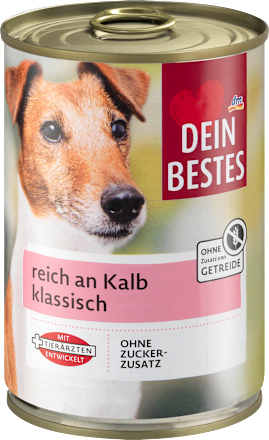 Dein Bestes Nassfutter Fur Hunde Reich An Kalb Klassisch 400 G Dauerhaft Gunstig Online Kaufen Dm De