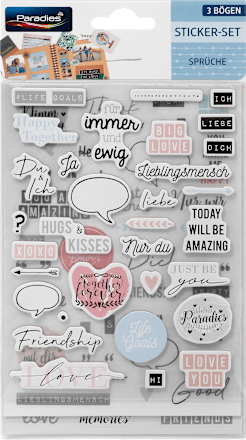 Paradies Paradies Diy Sticker Set Spruche 1 St Dauerhaft Gunstig Online Kaufen Dm De
