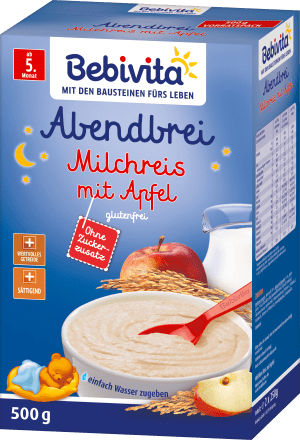 Bebivita Milchbrei Abendbrei Milchreis Mit Apfel Ab 5 Monat 500 G Dauerhaft Gunstig Online Kaufen Dm De