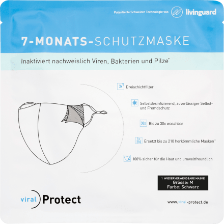 Viralprotect Stoffmaske Fur Erwachsene Grosse M 7 Monate Schutz 1 St Dauerhaft Gunstig Online Kaufen Dm De