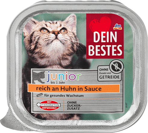 Dein Bestes Nassfutter Fur Katzen Junior Reich An Huhn In Sauce 100 G Dauerhaft Gunstig Online Kaufen Dm De Katzenbabys aus ihrer umgebung auf snautz.de kaufen und kostenlos verkaufen. nassfutter fur katzen junior reich an huhn in sauce 100 g