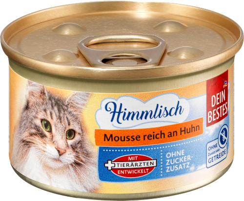 Dein Bestes Nassfutter Fur Katzen Himmlisch Mousse Reich An Huhn 85 G Dauerhaft Gunstig Online Kaufen Dm De
