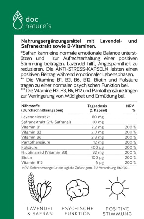 anti stress kapseln lavendel safran 30 st