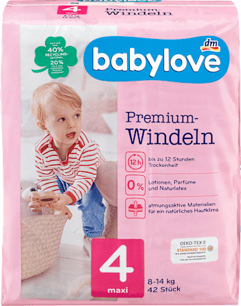 Babylove Windeln Premium Gr 4 Maxi 8 14 Kg 42 St Dauerhaft Gunstig Online Kaufen Dm De