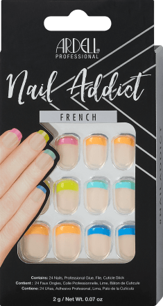 ardell nail addict french kunstnagel rainbow 24 st dm at