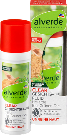 Alverde Naturkosmetik Clear Gesichtsfluid Heilerde Bio Gruner Tee 30 Ml Dauerhaft Gunstig Online Kaufen Dm De