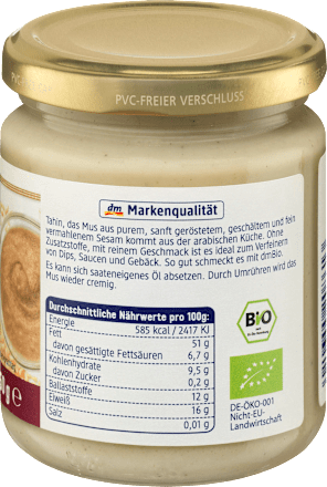 dmbio sesam mus tahin 250 g dauerhaft gunstig online kaufen dm de