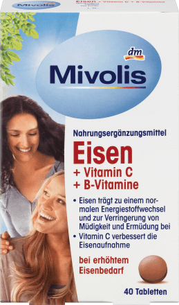 mivolis eisen vitamin c b vitamine tabletten 40 st 25 g dauerhaft gunstig online kaufen dm de