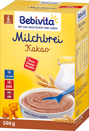 Bebivita Abendbrei Milch Kakao Ab 8 Monat 500 G Dauerhaft Gunstig Online Kaufen Dm De