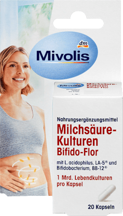 Mivolis Milchsaure Kulturen Bifido Flor Kapseln 20 St 4 6 G Dauerhaft Gunstig Online Kaufen Dm De