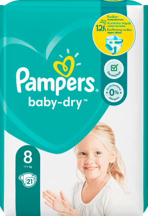 Pampers Windeln Baby Dry Grosse 8 Extra Large 17 Kg Einzelpack 21 St Dauerhaft Gunstig Online Kaufen Dm De