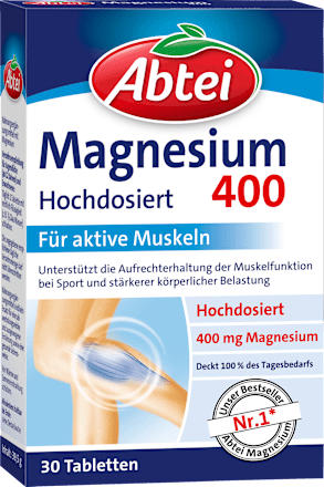 Abtei Magnesium 400 Tabletten 30 St 39 5 G Dauerhaft Gunstig Online Kaufen Dm De