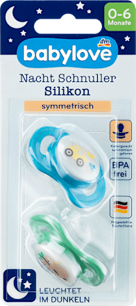Babylove Schnuller Fur Die Nacht Aus Silikon Symmetrisch Grosse 1 0 6 Monate Bagger Partytime 2 St Dauerhaft Gunstig Online Kaufen Dm De
