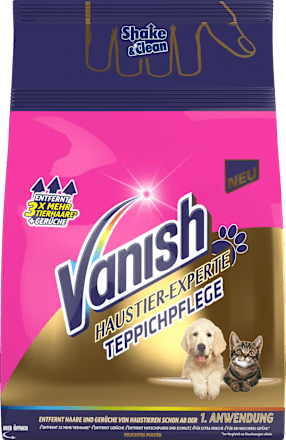 vanish teppichreiniger pulver haustier experte 750 g dauerhaft gunstig online kaufen dm de