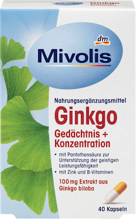 mivolis ginkgo gedachtnis konzentration kapseln 40 st 20 g dauerhaft gunstig online kaufen dm de
