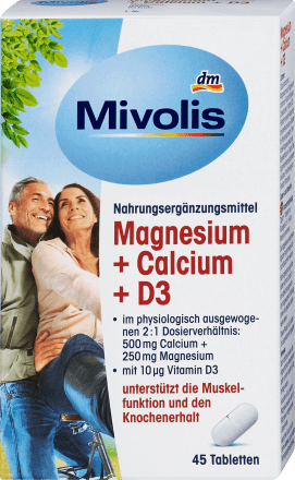 Mivolis Tablety Magnesium Calcium Vitamin D3 100 G Dm Cz