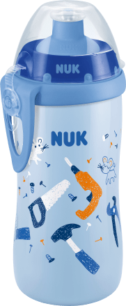300ml NUK Junior Cup Trinklernflasche Kinder mit Push-Pull-Tülle und Clip ab 36 Monaten BPA frei auslaufsicher Rosa