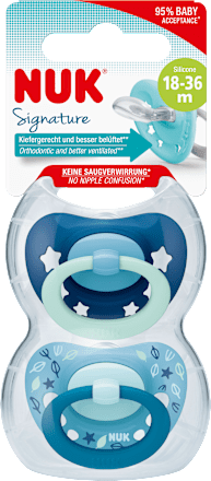 Nuk Schnuller Signature Silikon Gr 3 Ab 18 Monate 2 St Dauerhaft Gunstig Online Kaufen Dm De
