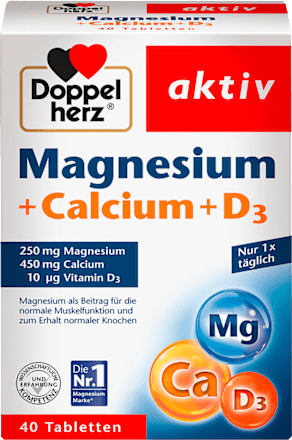 Doppelherz Magnesium Calcium Vitamin D3 Tabletten 40 St 73 5 G Dauerhaft Gunstig Online Kaufen Dm De