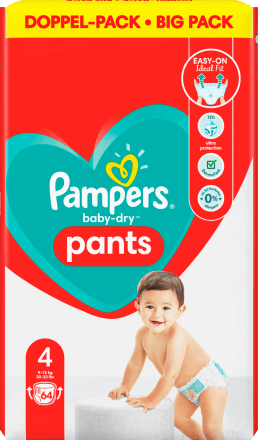 Onderstrepen restaurant Geweldige eik Pampers Pants Baby Dry, Größe 4 Maxi, 9-15kg, Doppelpack, 64 St dauerhaft  günstig online kaufen | dm.de