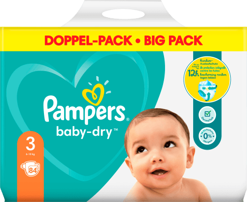 Parelachtig Accountant Beheren Pampers Windeln Baby Dry, Größe 3 Midi, 6-10kg, Doppelpack, 84 St dauerhaft  günstig online kaufen | dm.de