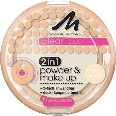 Manhattan Clearface Puder Make Up 76 2 In 1 11 G Dauerhaft Gunstig Online Kaufen Dm De