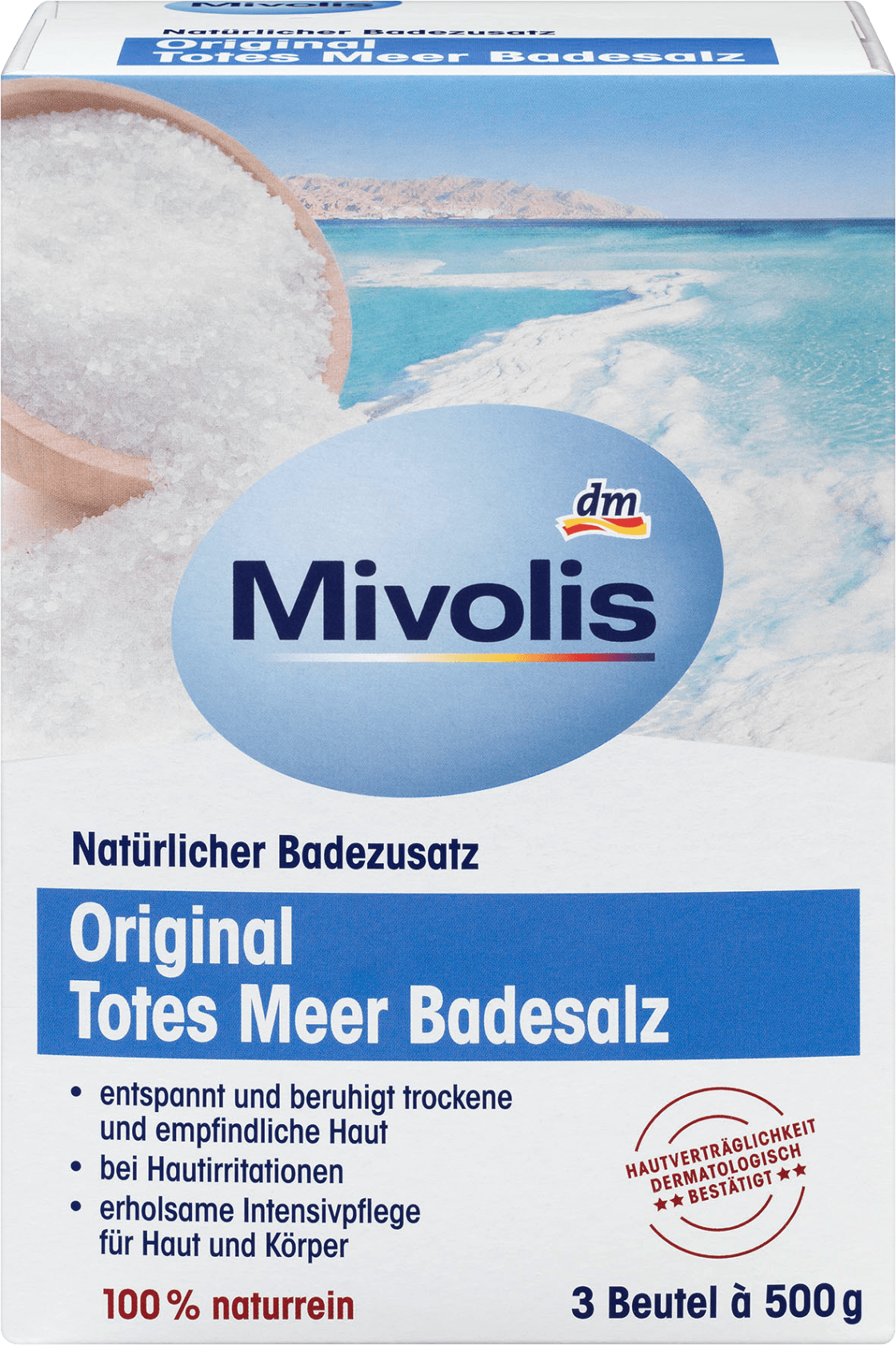 Mivolis Original Totes Meer Badesalz 1 5 Kg Dauerhaft Gunstig Online Kaufen Dm De