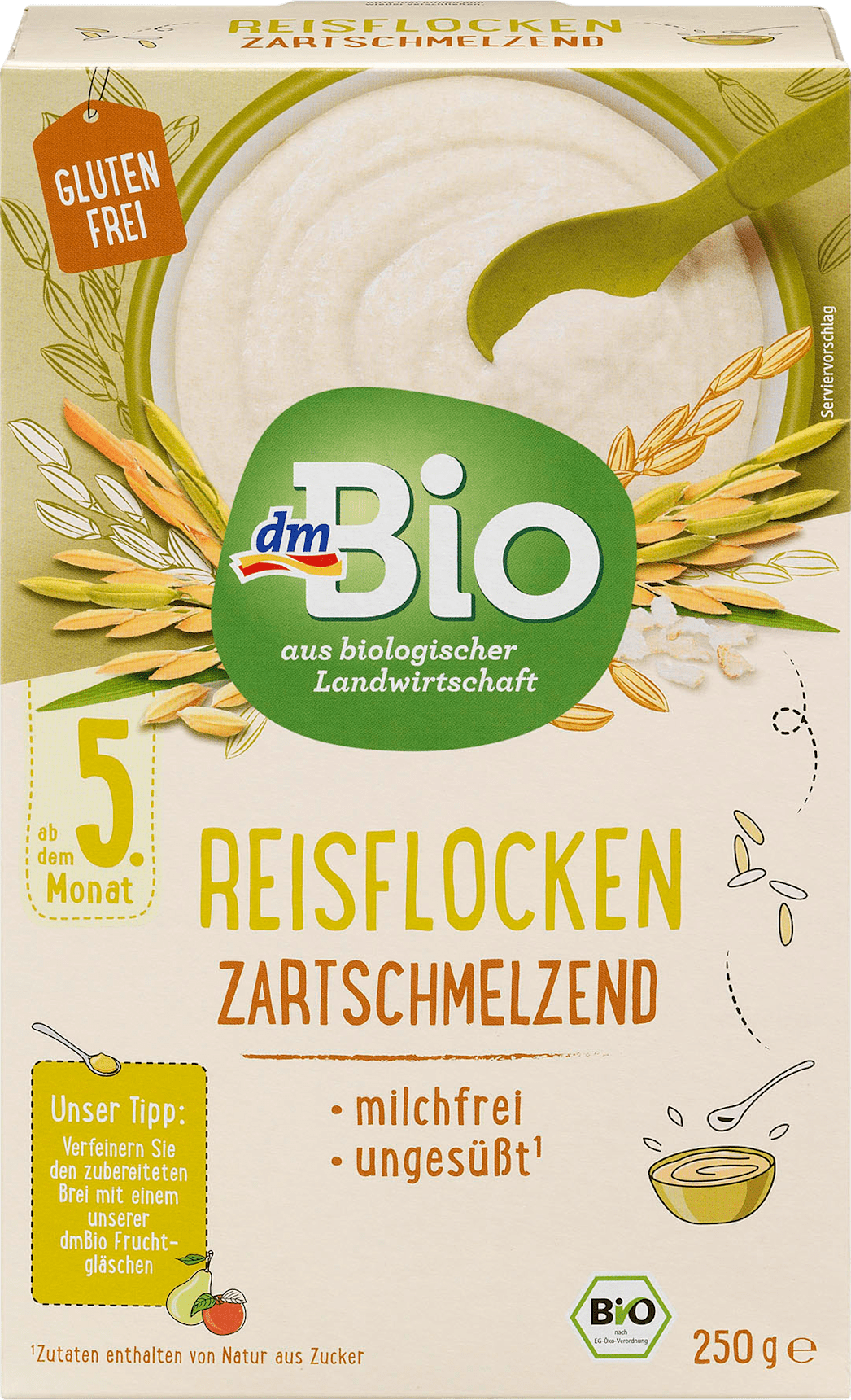 Dmbio Getreidebrei Reisflocken Zartschmelzend Ab Dem 5 Monat 250 G Dauerhaft Gunstig Online Kaufen Dm De