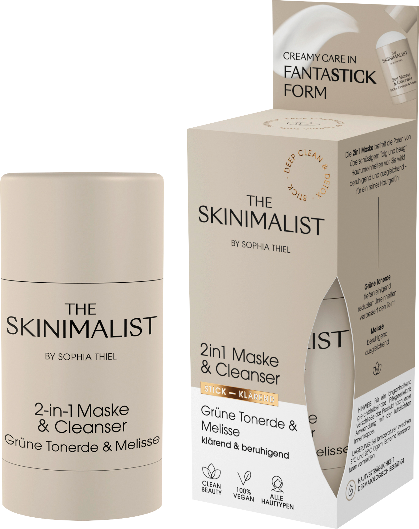 Gesichtsmaske & Cleanser 2in1 Stick klärend