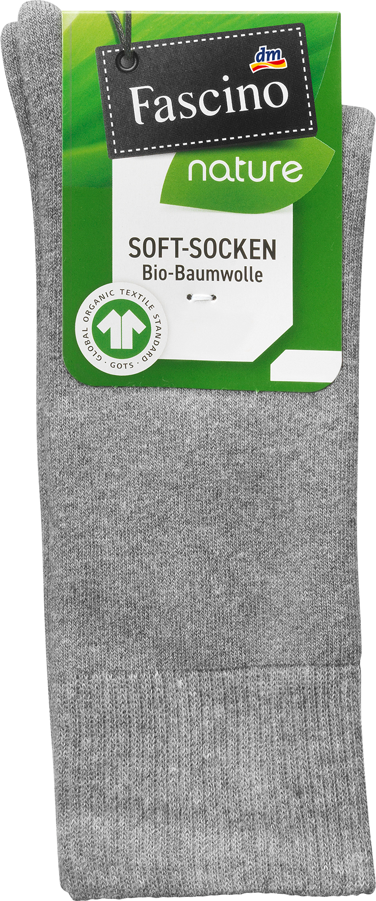 Soft-Socken mit Bio-Baumwolle grau Gr. 39-42