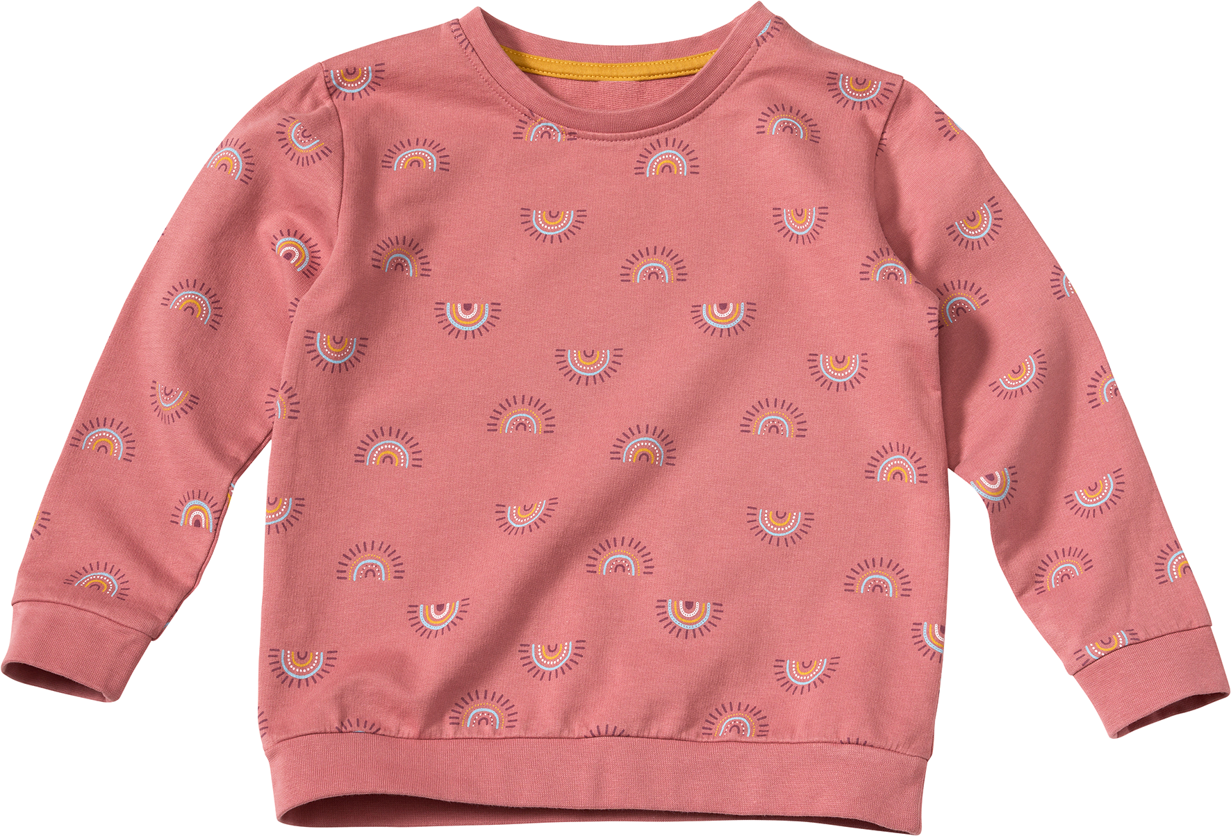 Sweatshirt mit Regenbogen-Muster, rosa, Gr. 98