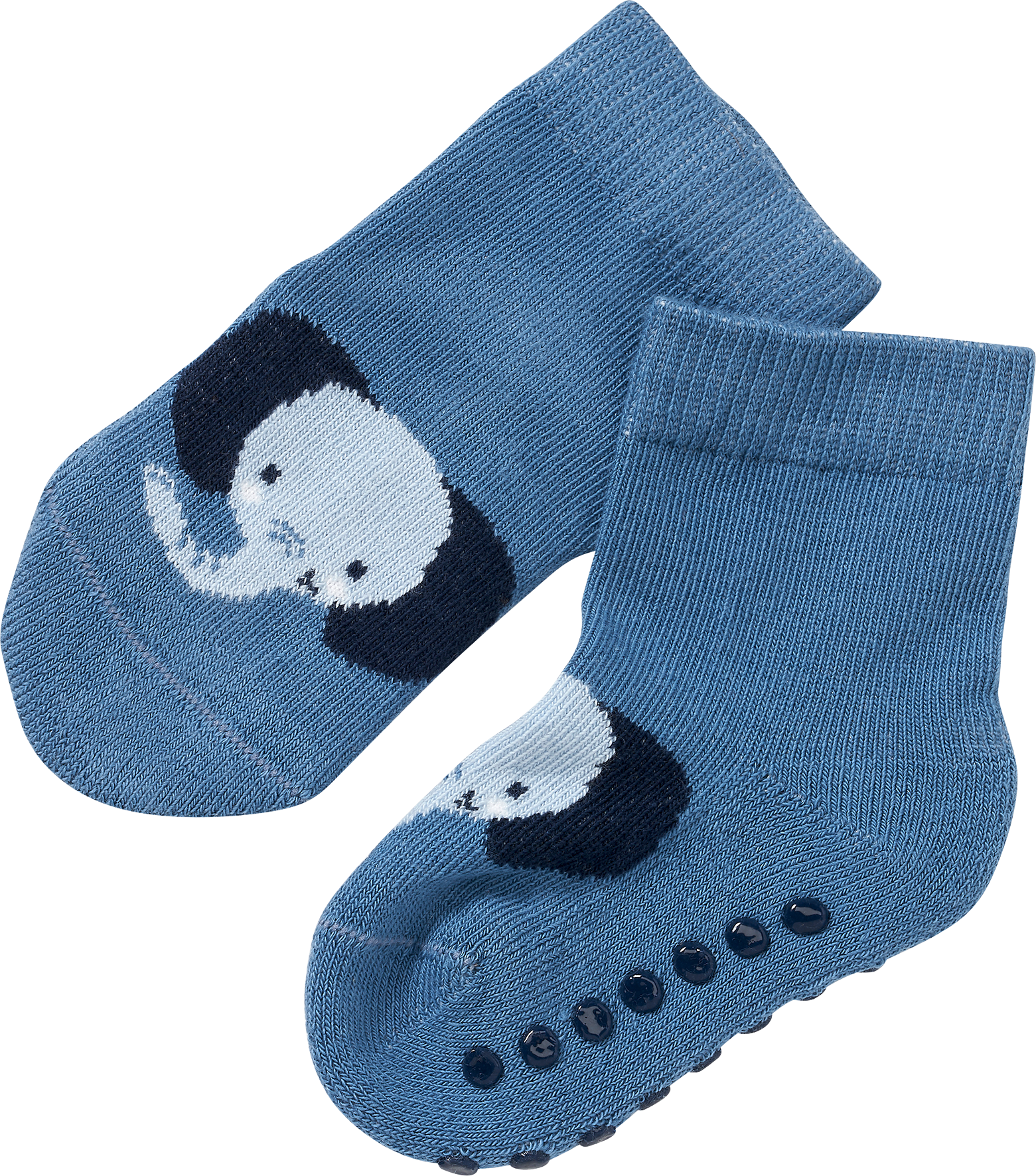 ABS Socken mit Elefanten-Motiv, blau, Gr. 18/19