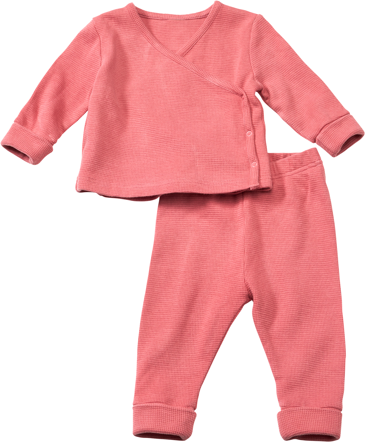 Set mit Langarmshirt & Hose mit Pflanzenfarben gefärbt, rosa, Gr. 62