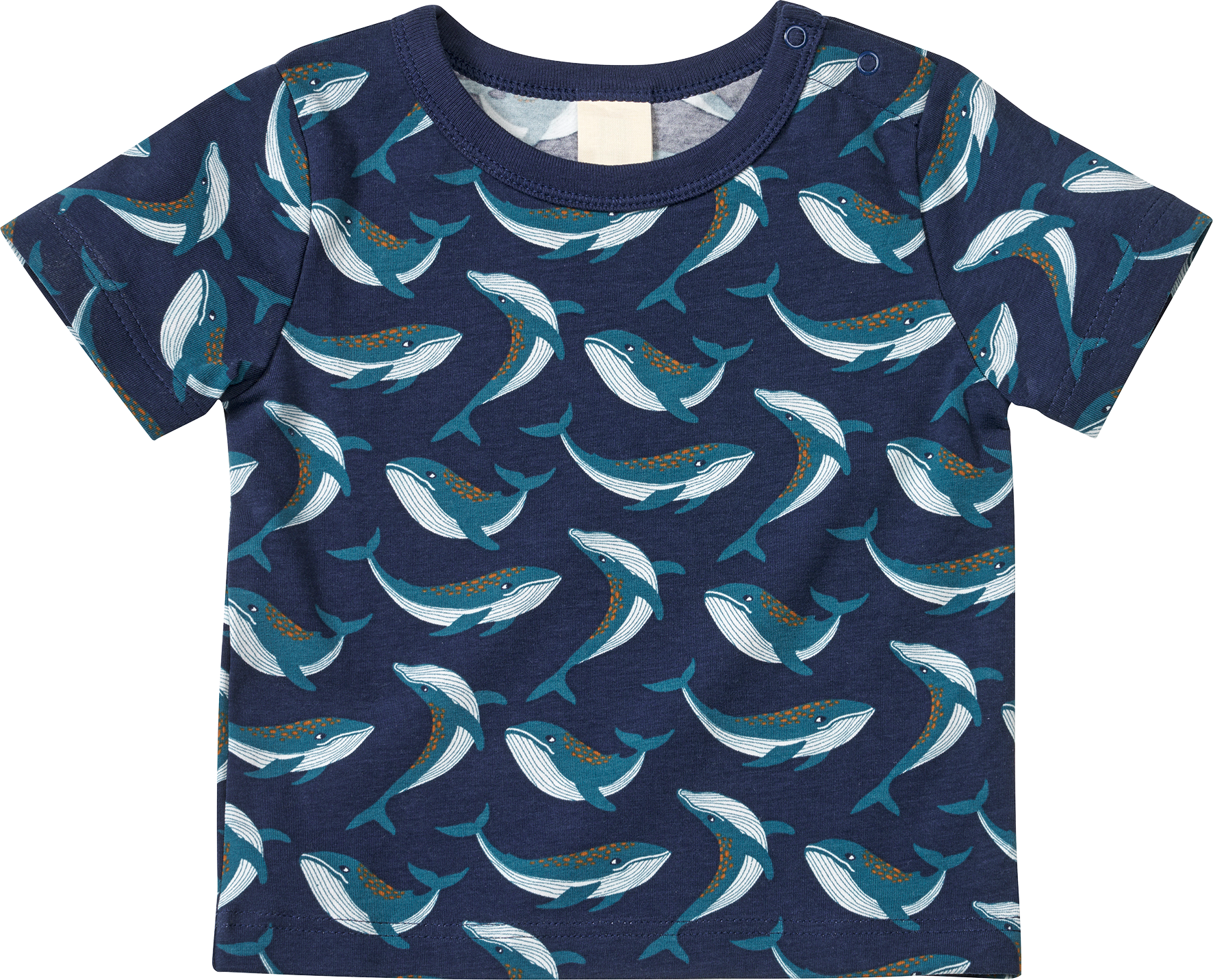 T- Shirt Pro Climate mit Wal-Muster, blau, Gr. 74