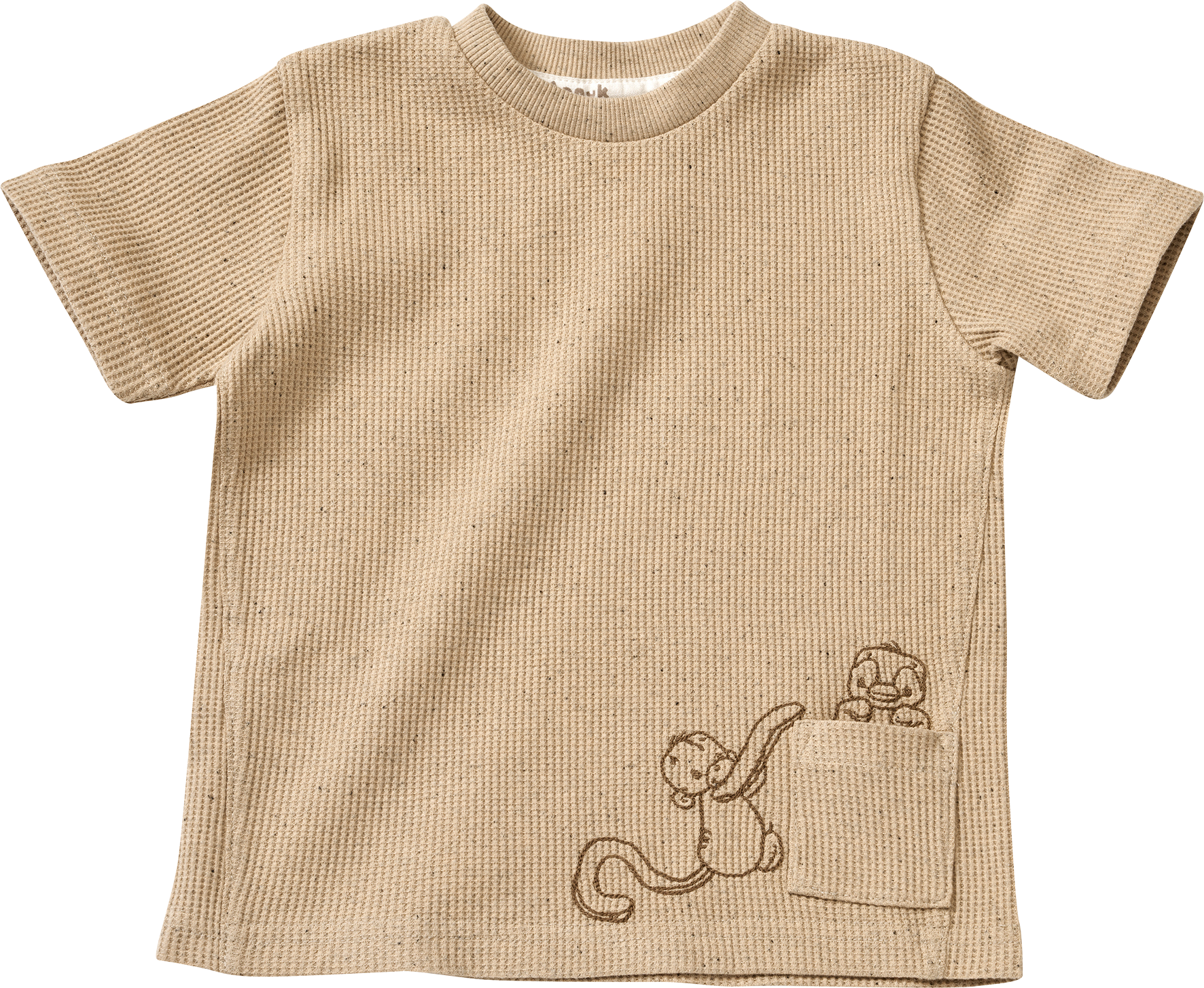 Anouk T-Shirt mit Waffelstruktur, beige, Gr. 116