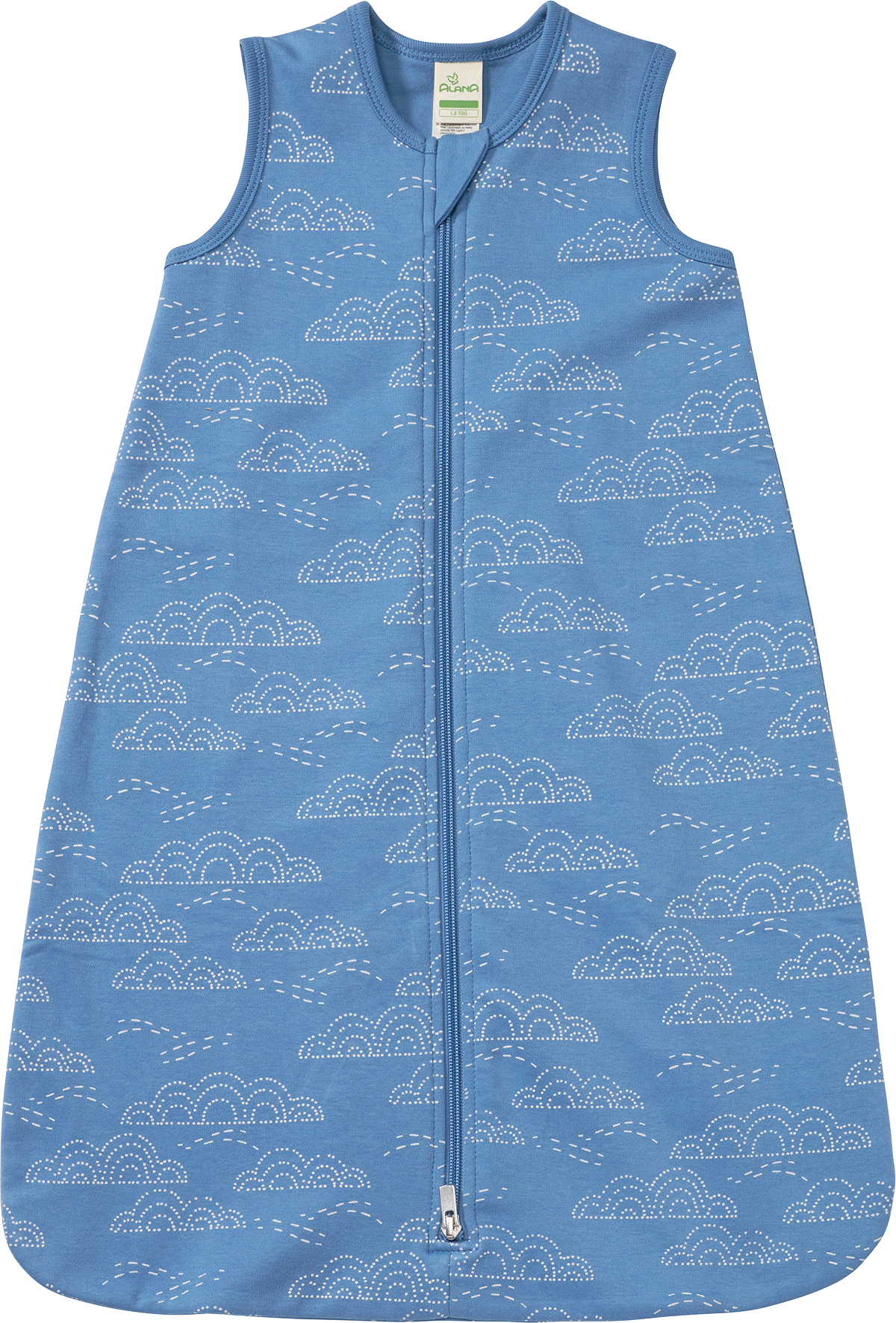 Schlafsack 1 TOG mit Regenbogen-Muster, blau, 80 cm