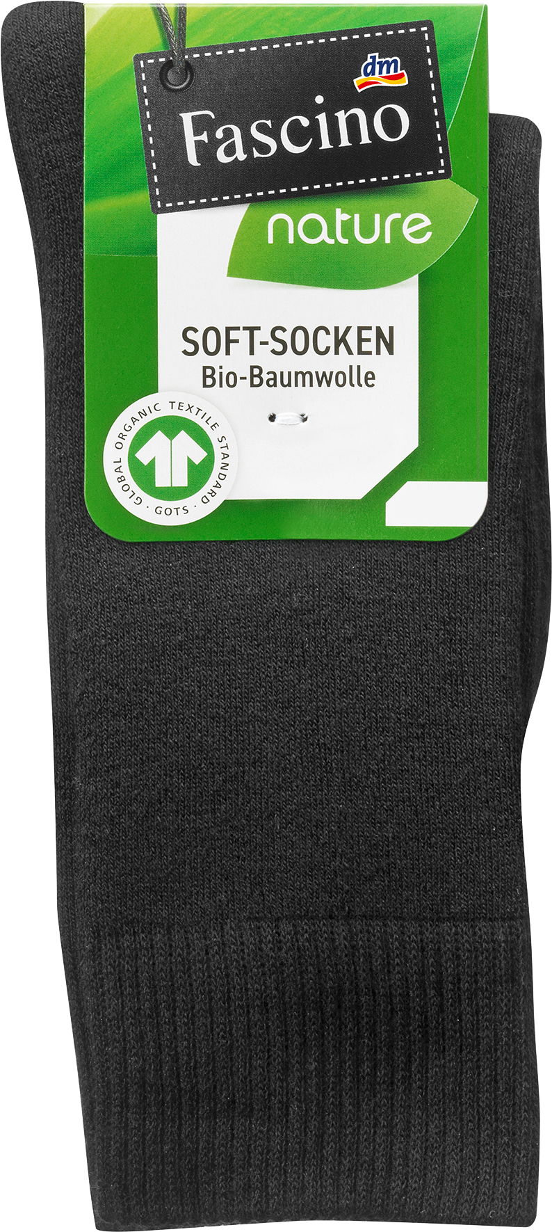 Soft-Socken mit Bio-Baumwolle schwarz Gr. 35-38