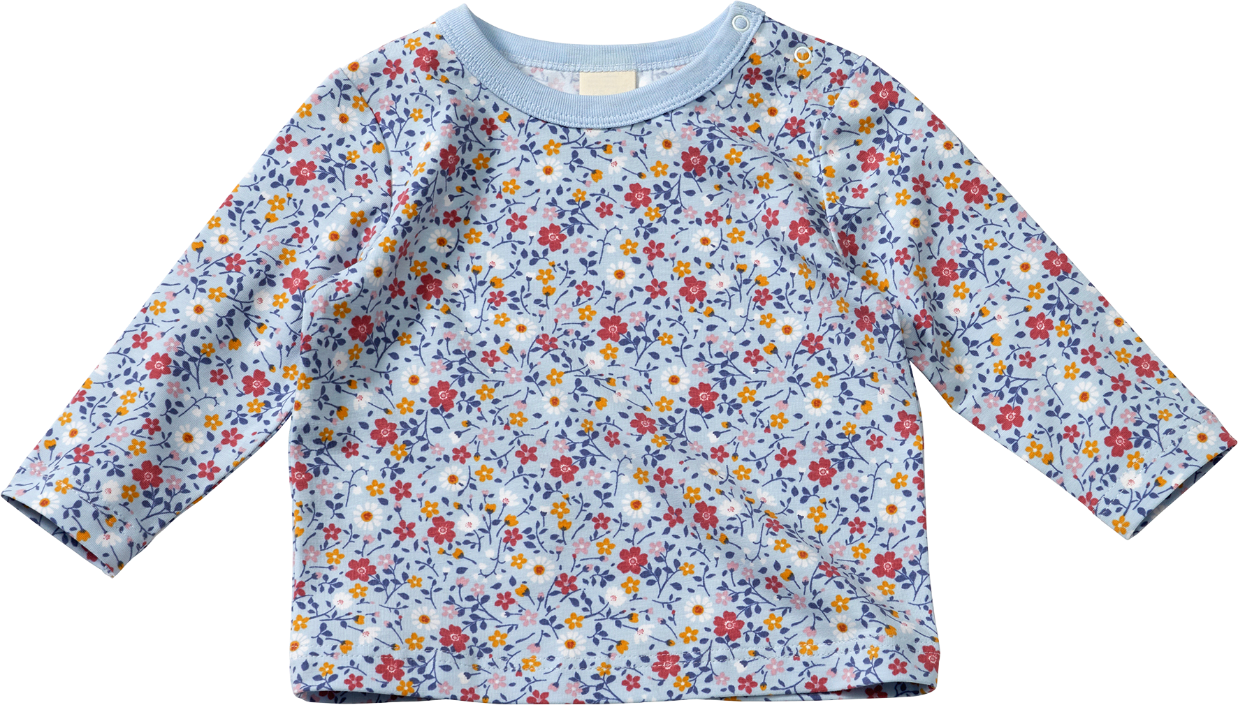 Langarmshirt Pro Climate mit Blumen-Muster, blau, Gr. 86