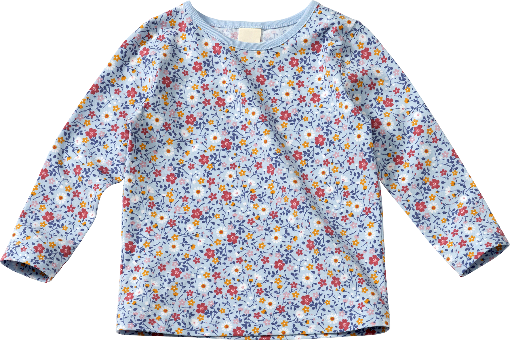 Langarmshirt Pro Climate mit Blumen-Muster, blau, Gr. 116