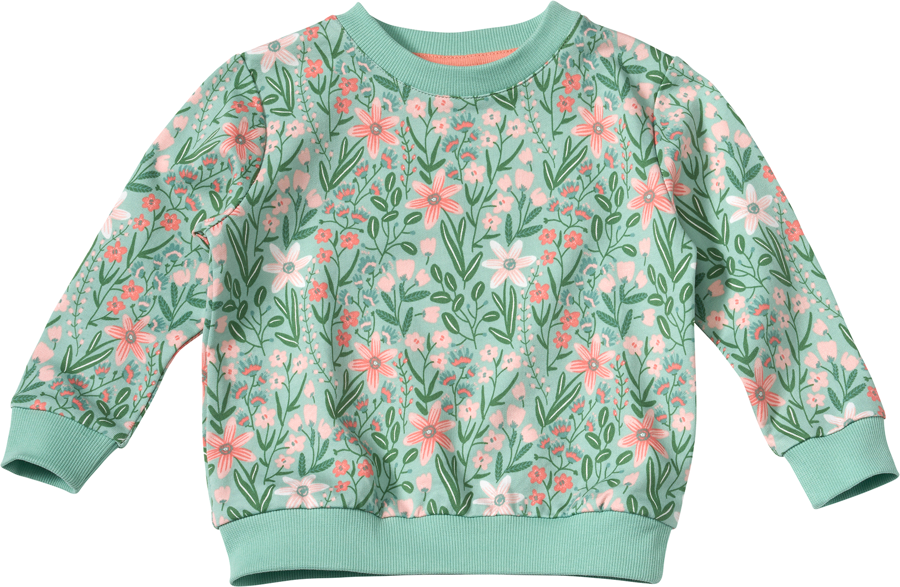 Sweatshirt Pro Climate mit Blumen-Muster, grün, Gr. 116