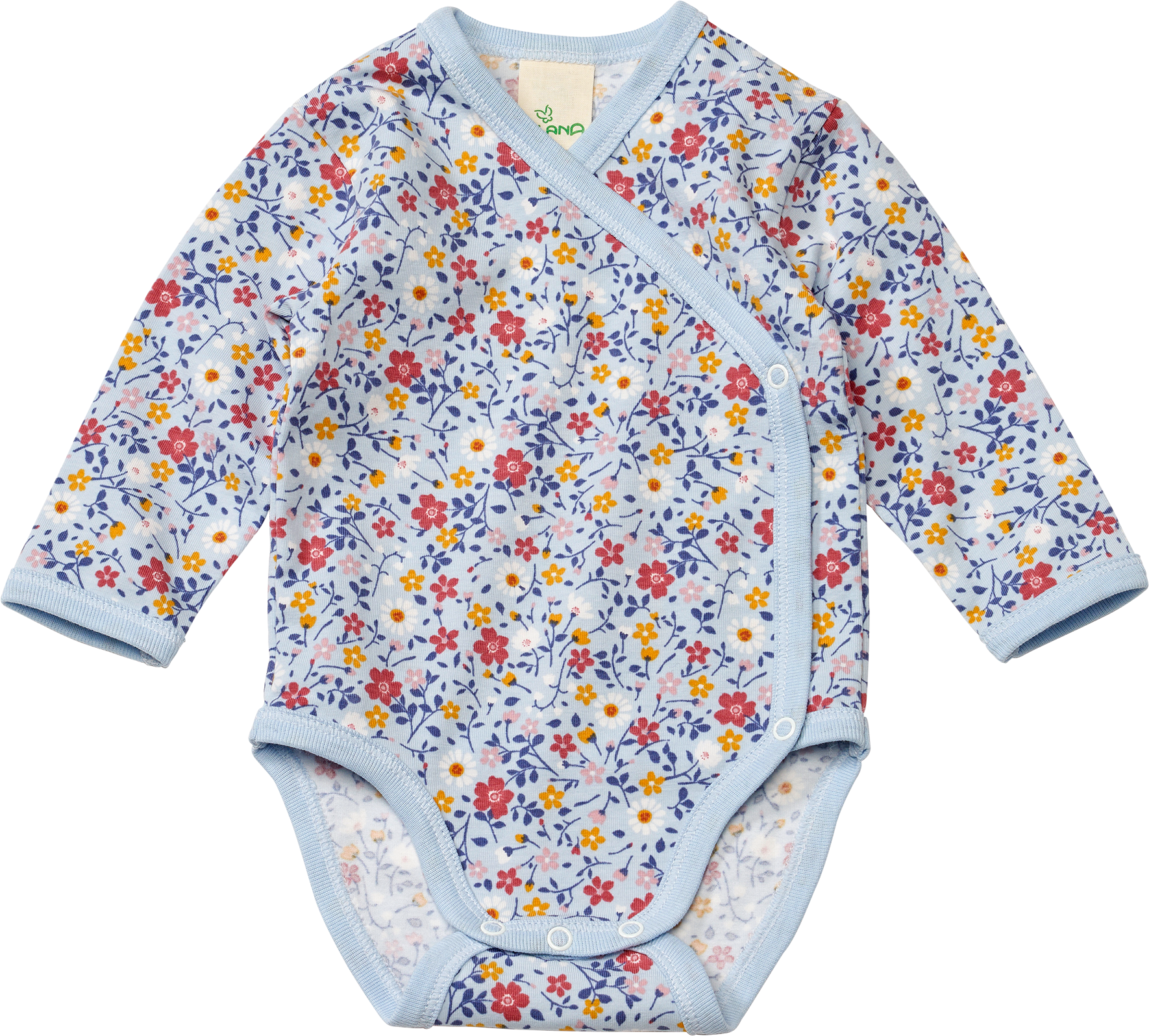 Wickelbody Pro Climate mit Blumen-Muster, blau, Gr. 50/56